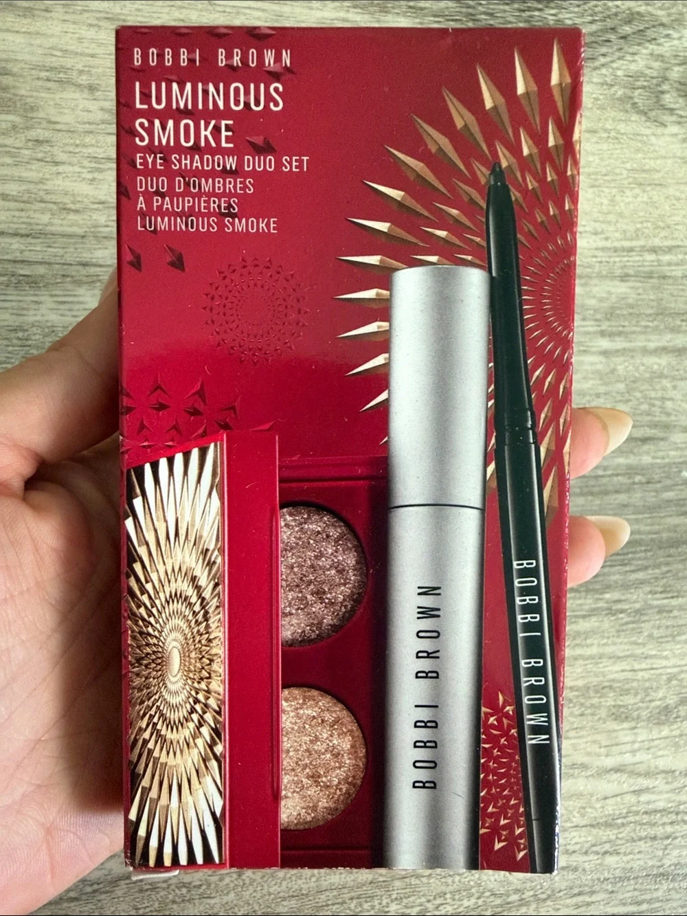Bobbi Brown Luminous Smoke Eyeshadow Duo - Shimmery Taupe & Rose Gold
